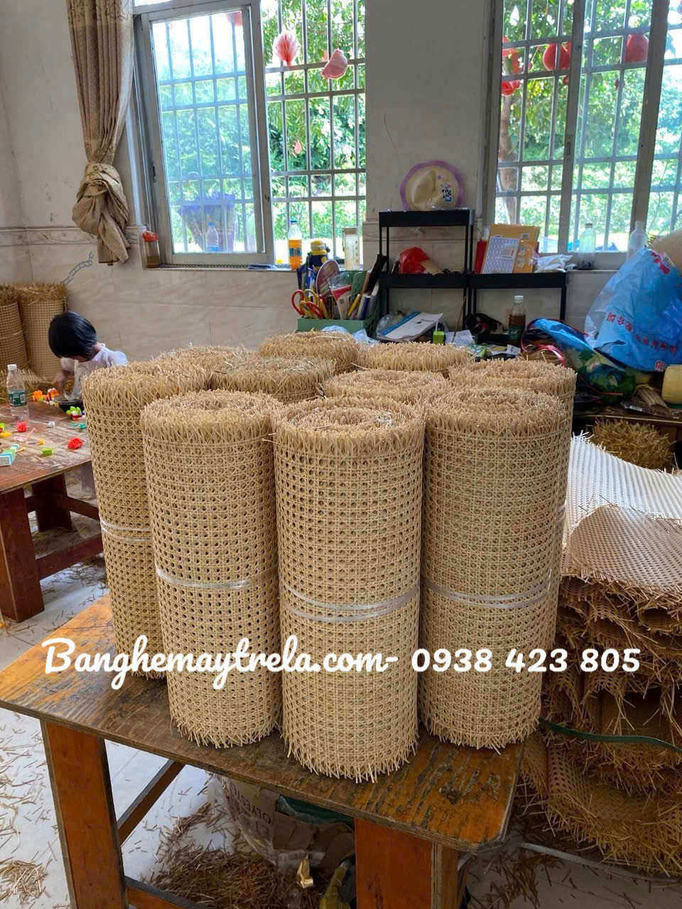 Lưới mây tự nhiên làm nội thất